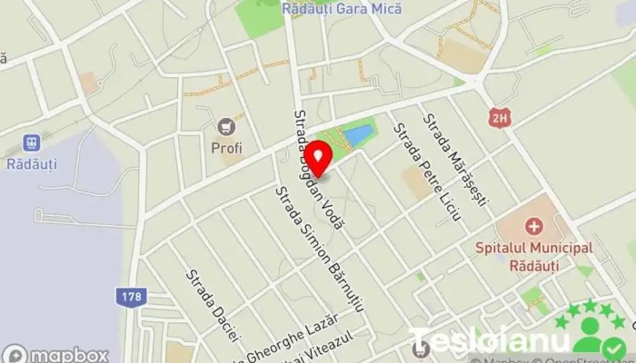 hartă a Floraria la lac Magazin de floricele în Rădăuți
