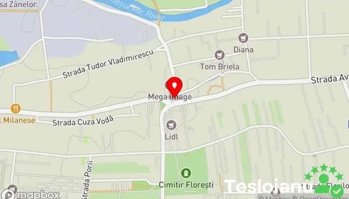 hartă a Florești  în Florești