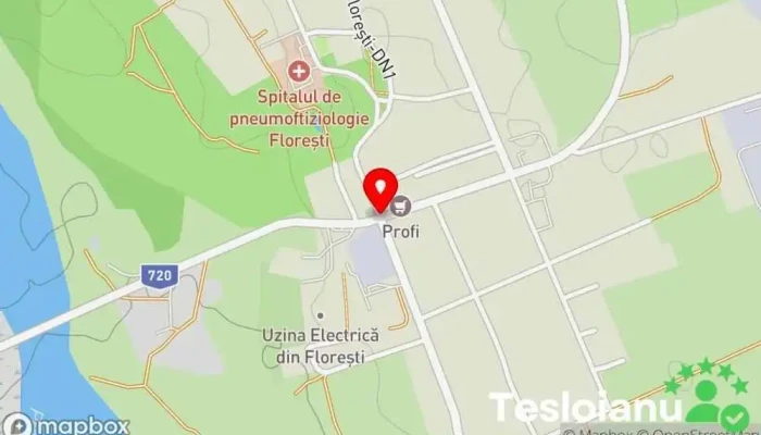 hartă a Florești  în Florești