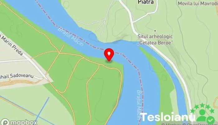 hartă a Frecăței Brăila Atracție turistică în Ostrov