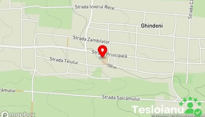 hartă a Ghindeni  în Ghindeni