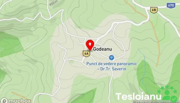 hartă a Godeanu  în Godeanu