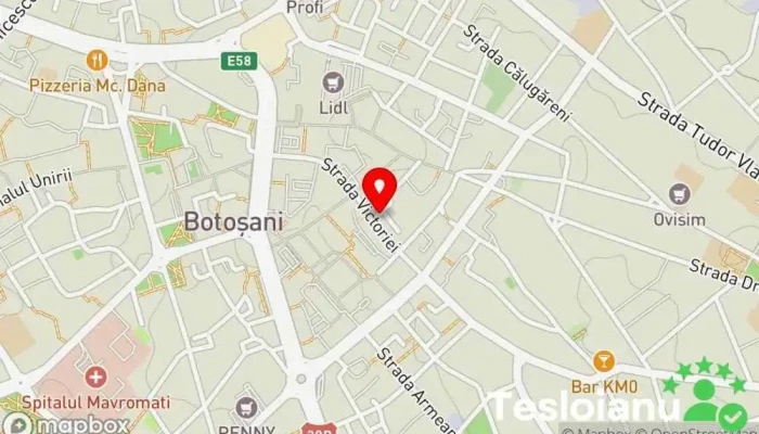 hartă a GSMXPERT - Service telefoane mobile Atelier de reparații telefoane mobile, Servicii de duplicare chei, Lăcătuș în Botoșani