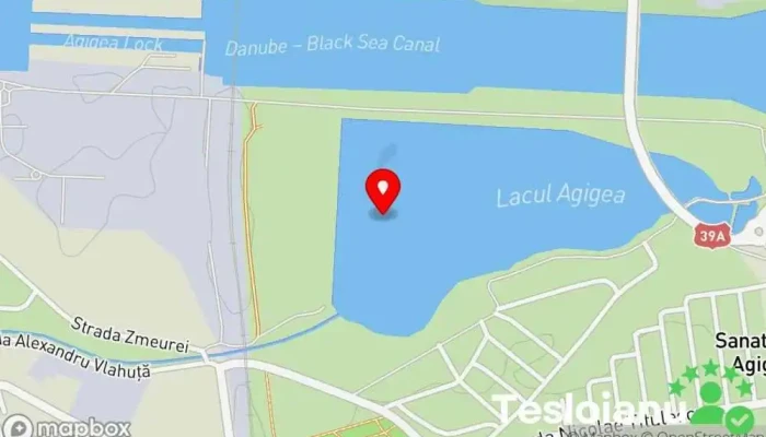 hartă a Lacul Agigea Lac în 