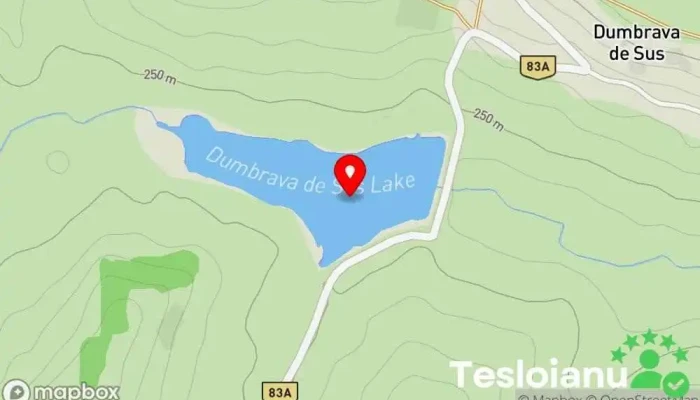 hartă a Lacul Dumbrava de Sus Lac în 