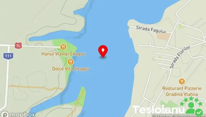 hartă a Lacul Snagov Lac în 