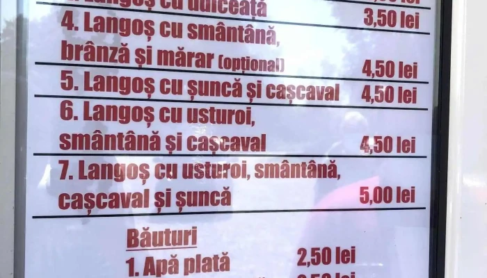 Langoserie Bacia -  Meniu - Băcia