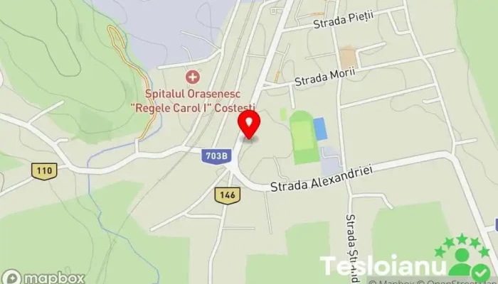 hartă a Liceul Teoretic Costești Liceu în Costești