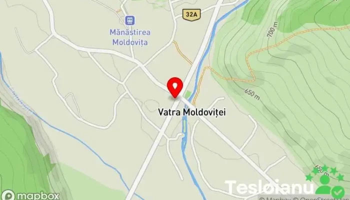 hartă a Locomotiva Mocanitei Muzeu feroviar în Vatra Moldoviței