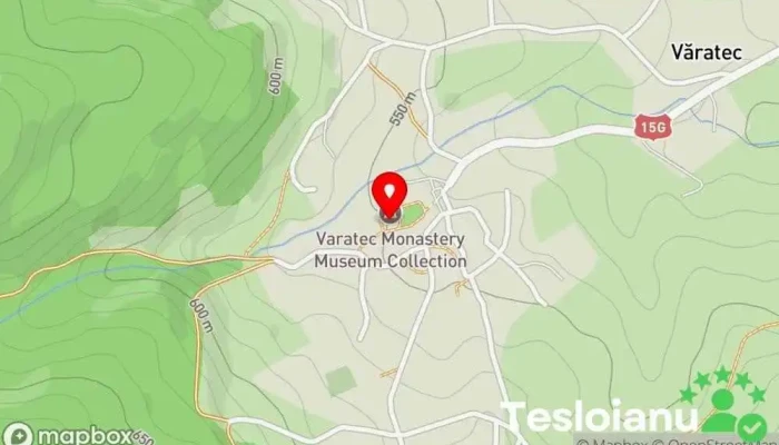 hartă a Mănăstirea Văratec Mănăstire, Atracție turistică în Văratec