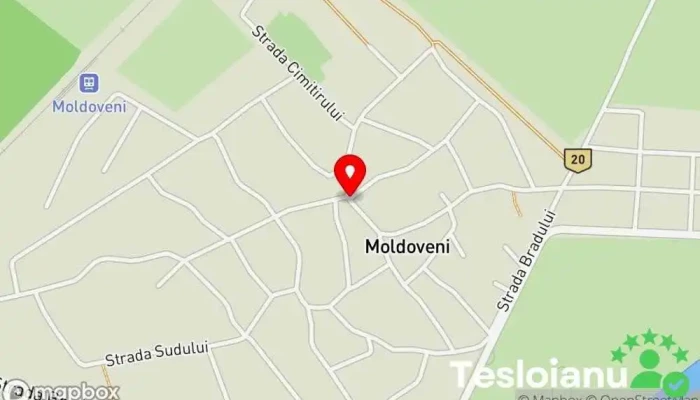 hartă a Moldoveni  în Moldoveni