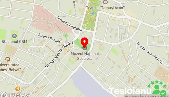 hartă a Muzeul Național Secuiesc Muzeu, Atracție turistică în Sfântu Gheorghe