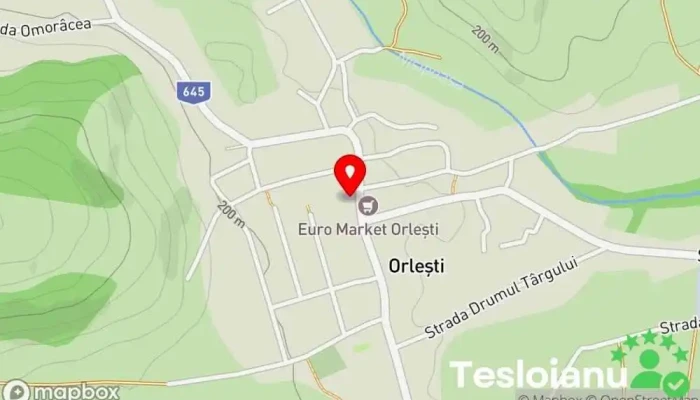 hartă a Orlești  în Orlești