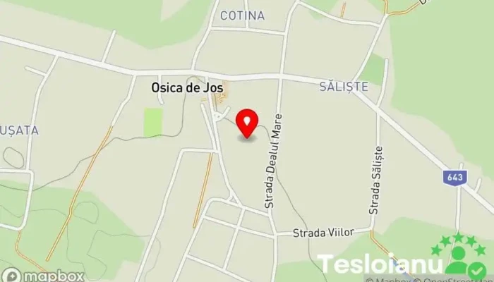 hartă a Osica de Jos  în Osica de Jos