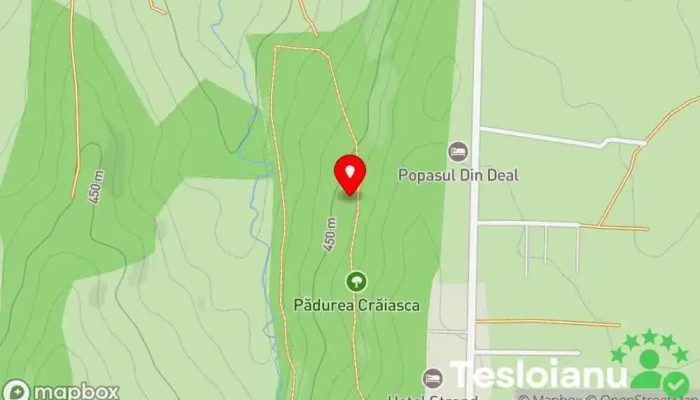 hartă a Pădurea Crăiasca Rezervație naturală, Atracție turistică în Ocna Șugatag