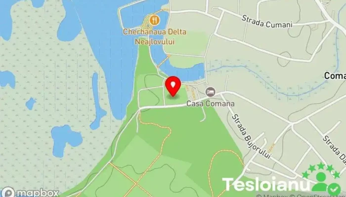 hartă a Parcul de Aventură Comana Parc de distracții, Atracție turistică în Comana