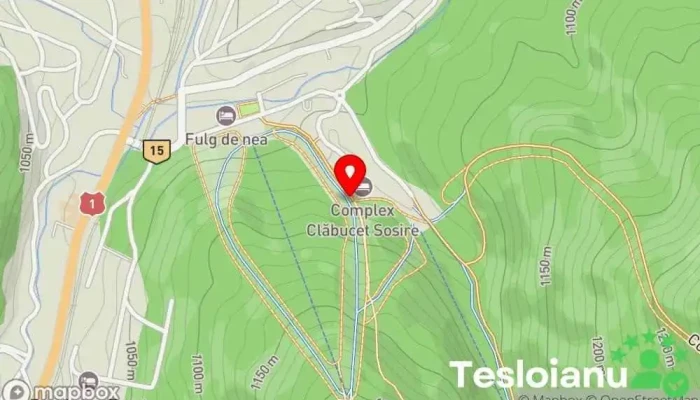 hartă a Pârtia de Ski Clăbucet Stațiune de ski în Predeal