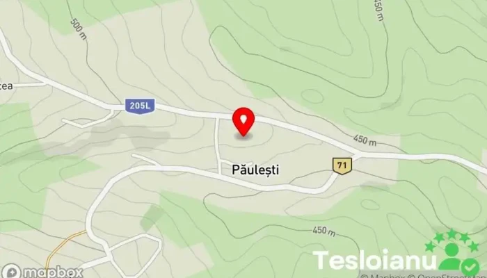 hartă a Păulești  în Păulești