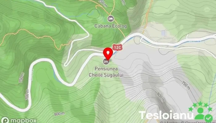 hartă a Pensiunea Cheile Șugăului Pensiune în Bicaz-Chei
