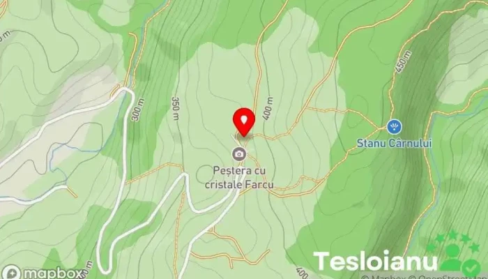hartă a Peştera cu Cristale din mina Farcu Atracție turistică în Roșia