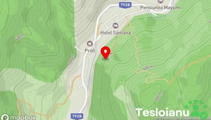 hartă a Pestera Liliecilor Atracție turistică în Moneasa