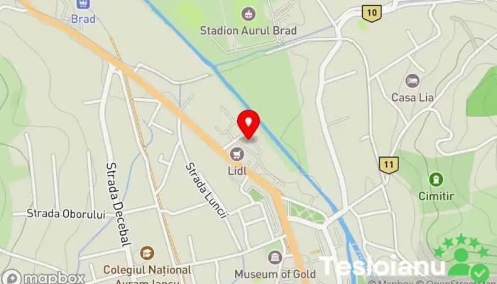 hartă a Piața Agroalimentară Piață de legume/fructe în Brad