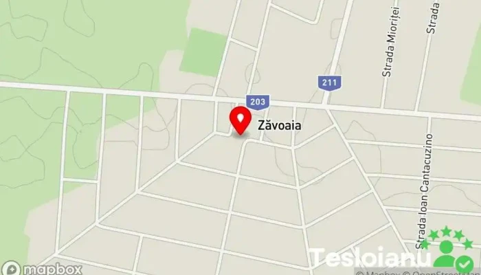 hartă a Postul de poliție comunal Zăvoaia Secție de poliție în Zăvoaia