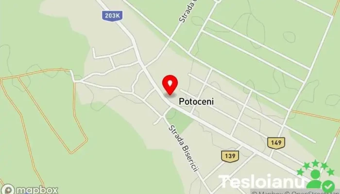hartă a Potoceni  în Potoceni