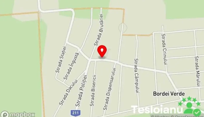 hartă a Primăria Bordei Verde Primărie în Bordei Verde