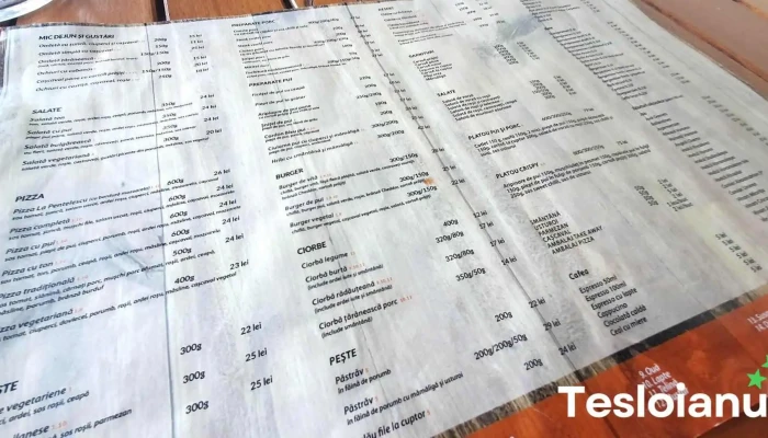 Restaurant La Pentelescu -  Meniu - Poiana Stampei