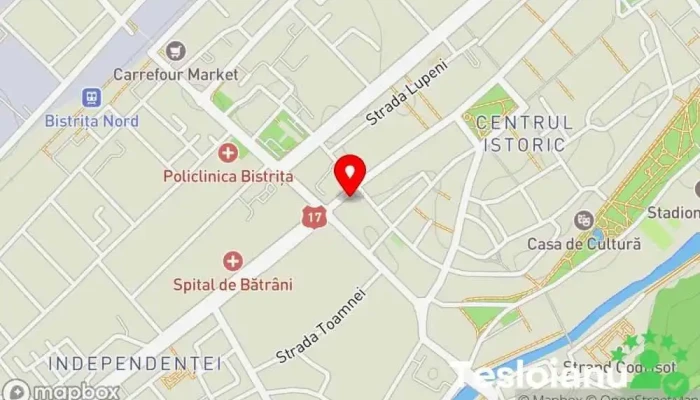 hartă a Restaurant Lacto-Vegetarian Restaurant în Bistrița