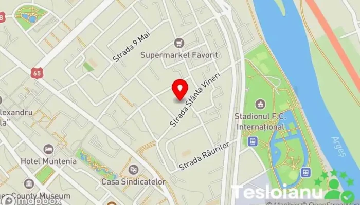 hartă a ROMA2S Sediul social, Vânzător en-gros de electronice, Fabrică de prelucrare a metalelor în Pitești