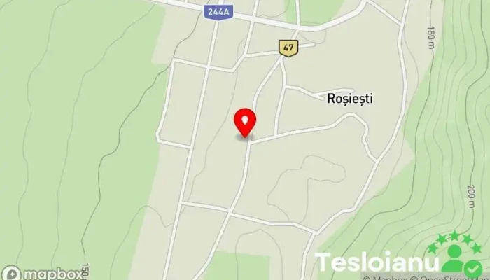 hartă a Roșiești  în Roșiești