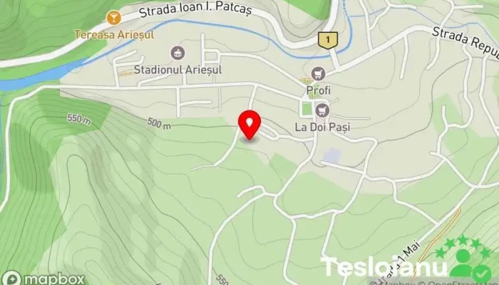 hartă a Roua Muntelui Bed & Breakfast, Restaurant în Baia de Arieș