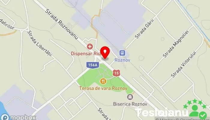 hartă a Roznov  în Roznov