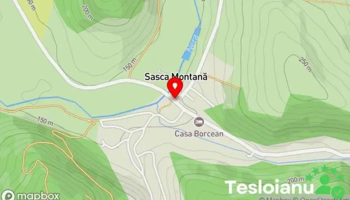 hartă a Sasca Montană  în Sasca Montană