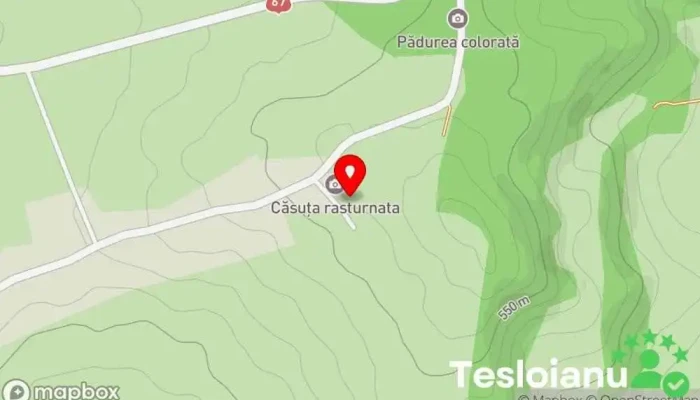 hartă a Satul Răsturnat Atracție turistică în Bumbeşti Piţic