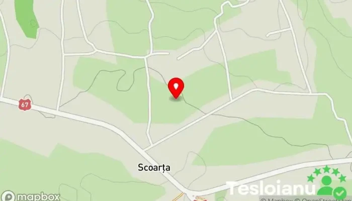 hartă a Scoarța  în Scoarța