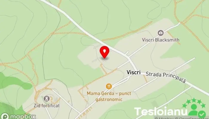 hartă a Situl Rural Viscri Atracție turistică în Viscri