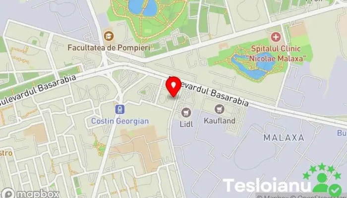 hartă a Solutii Personalizate SRL Contractant de lucrări de telecomunicații, Servicii Business to Business, Consultant de marketing, Serviciu de comunicații prin satelit, Furnizor de servicii de telecomunicații în București