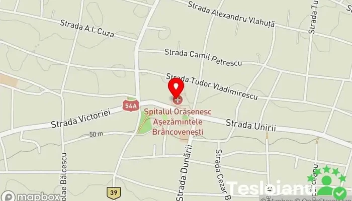 hartă a Spitalul Orășenesc Așezămintele Brâncovenești Dăbuleni Spital în Dăbuleni