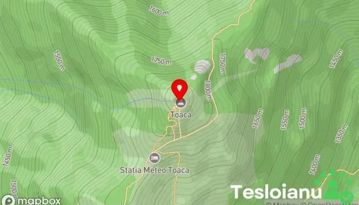 hartă a Stația Meteorologică Ceahlău Toaca Serviciu de prognoză a vremii în 