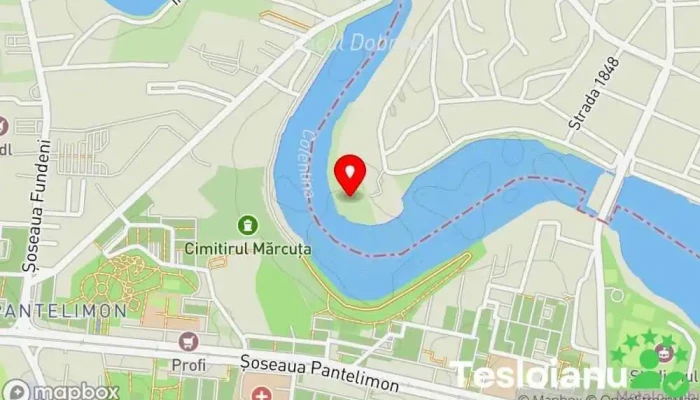 hartă a Stufărișurile de la Dobroiești Zonă pentru excursii în Dobroești