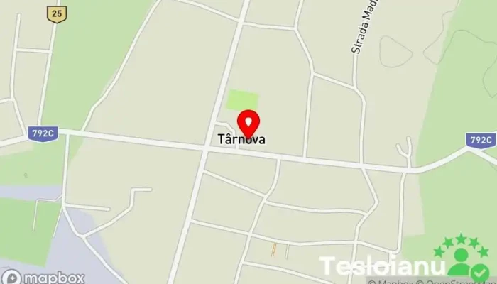 hartă a Târnova  în Târnova