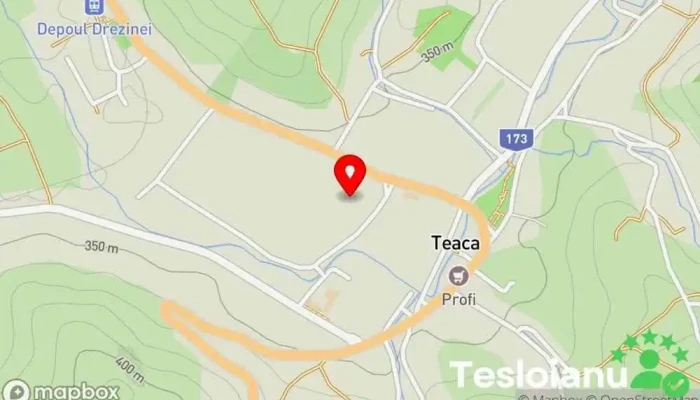 hartă a Teaca  în Teaca