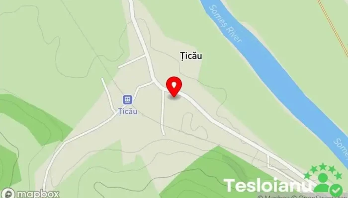 hartă a Țicău  în Țicău
