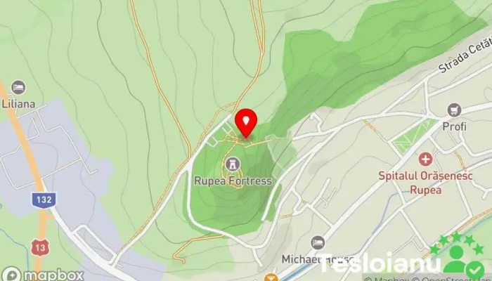 hartă a Turnul Slăninii Fortăreață în Rupea