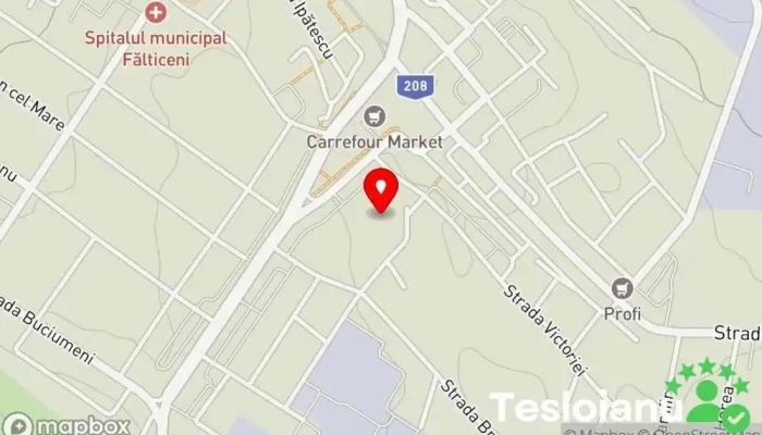 hartă a Uși Mobilă Saltele Canapele Mese, Fălticeni sediu secundar al Axet-Vgp Impex srl, Magazin în Fălticeni