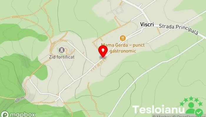 hartă a Viscri Atracție turistică în Viscri