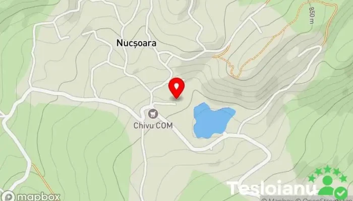 hartă a Zona carstică Măgura Rezervație naturală în Nucșoara